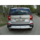 Защита заднего бампера 60 мм ТСС для Skoda Yeti 2014-2018